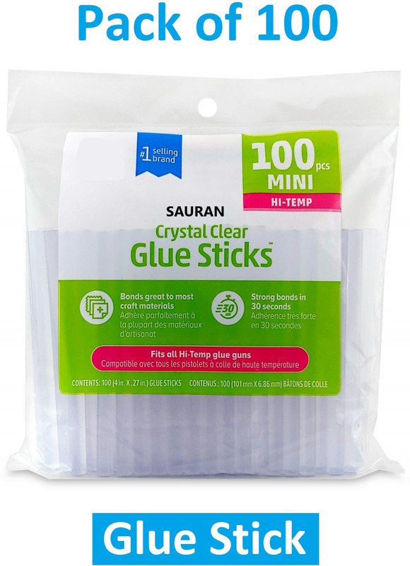 Sauran Pack of 100 Mini Glue Stick Glue(180 ml)