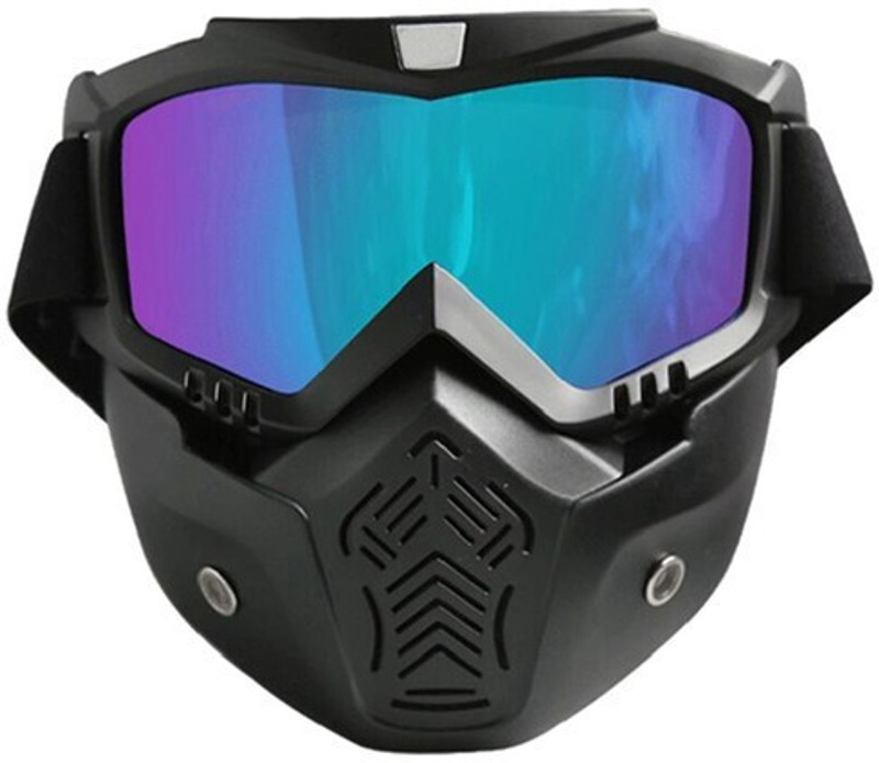 ADONYX Motorcycle Face Mask Shield Goggles Off Road Motocross Motorcycle Goggles(Black)