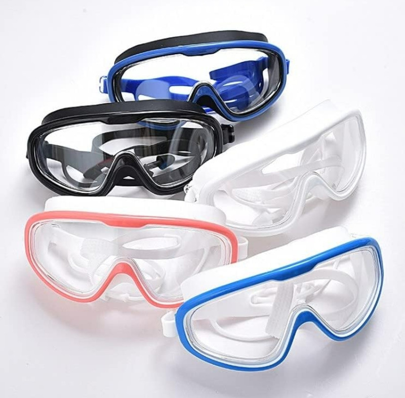 HAPPY CHAPPIE Anti-Fog UV Swim Goggles Leakproof Silicone For Kids & Adult (Random Colour) Swimming Goggles(Multicolor)