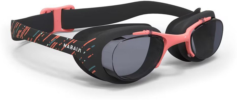 KRISSDIL NABAIJI Swimming goggles Clear lenses One size Black Pink With Safety Case-BY DECATHLON Swimming Goggles(Blue, Pink)