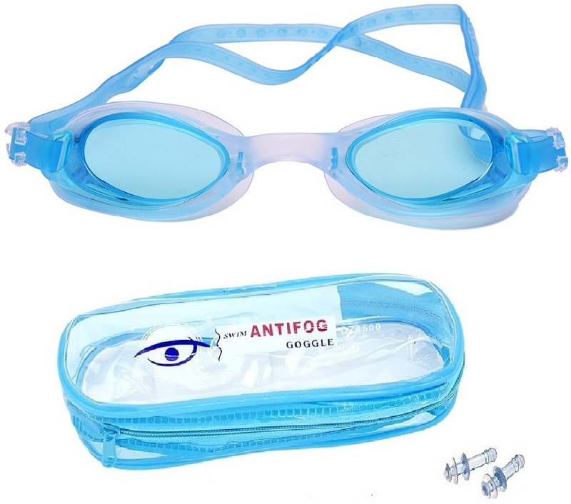 THE MORNING PLAY Antifog 100% Silicone Swimming Goggle dor Boys Kids Adult Girls with Earplugs Swimming Goggles