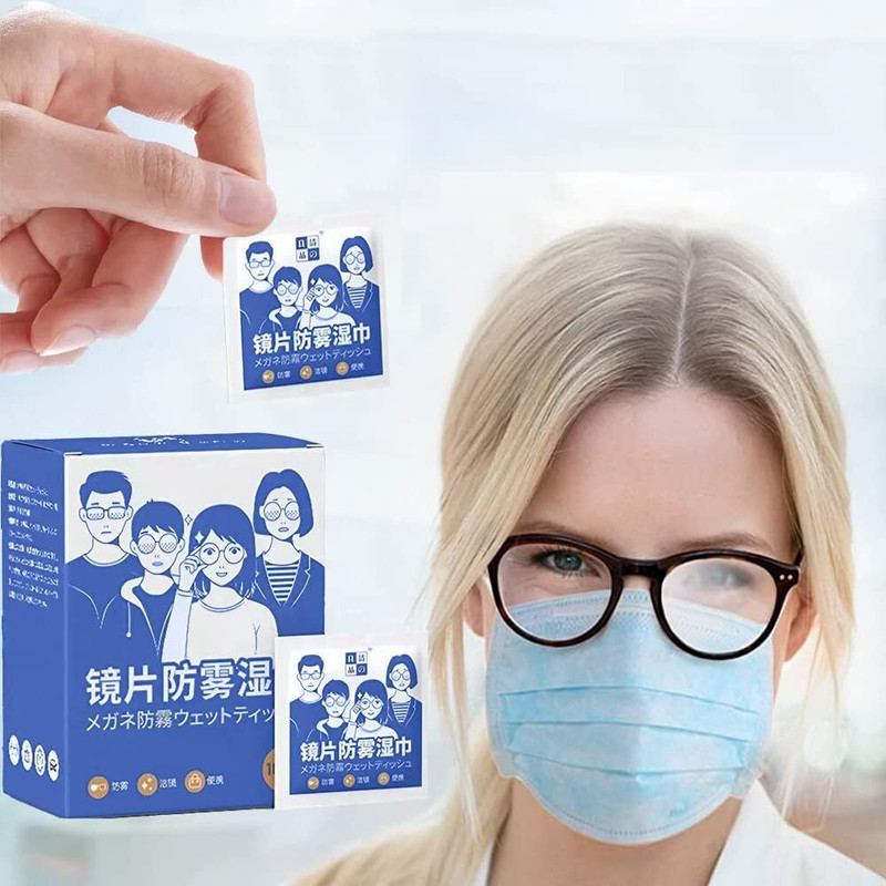 Lufarp Fog-Free Lens Cleaning and Defogging Wipes 100pcs Baseball Goggles