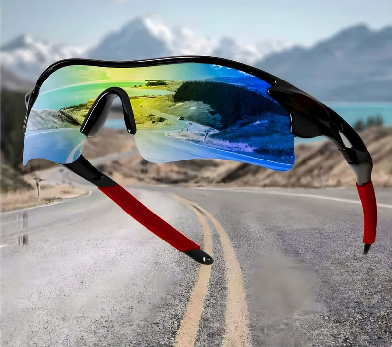 house of common Sports Sunglasses UV400 Protection, Polarized For Cricket/ Running/ Cycling/Golf Cricket Goggles(Red, Black)