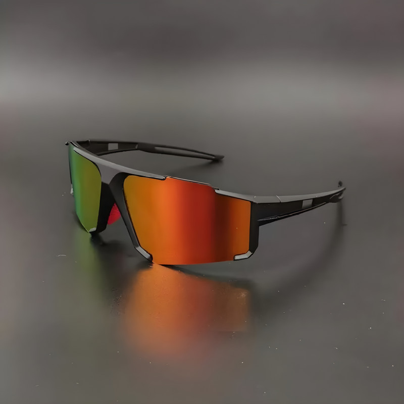 Crooks Polarized, Riding Glasses Sports, Wrap-around Sunglasses (Free Size) (Men&Women) Cricket Goggles(Red)