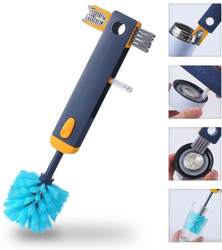 TROVEXX 4 in 1 Bottle Gap Cleaner Brush Multifunctional Cup Cleaning Brushes(Multicolor)