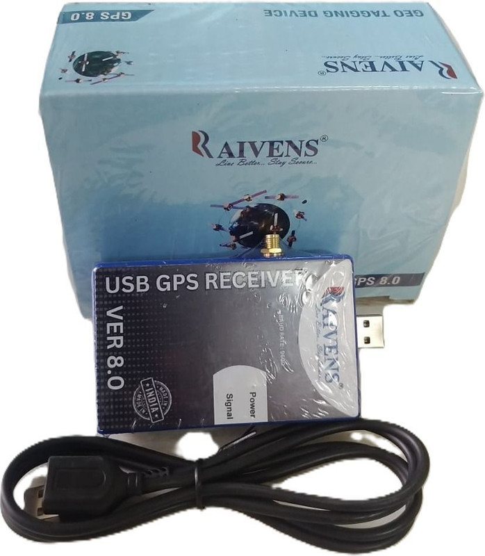 RAIVENS GPS Receiver 8.0 Without Antenna for SBI GPS Device(Blue)