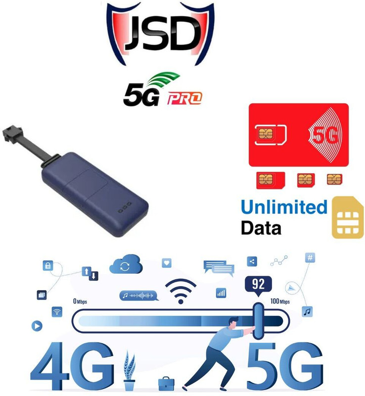 JSD ADVANCE 5G PRO GPS II Hidden Wired tracker for Bike/Car/Scooty II GPS Device(ADVANCE TRACKING SOFTWARE, Anti-theft tracking 5G (Pro), BLACK & BLUE)