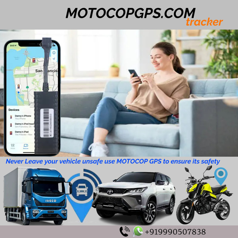 Motocop Vehicle Tracker GPS Device(2000 Maps, Black)