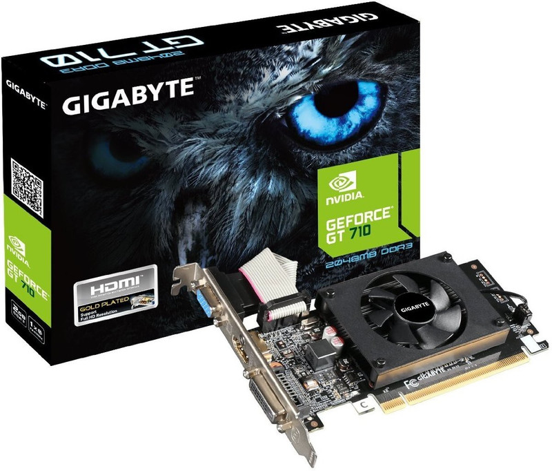GIGABYTE GV-N710D3-2GL DDR3 2 GB NVIDIA Chipset 64 bit 954 MHz Graphics Card(Black)