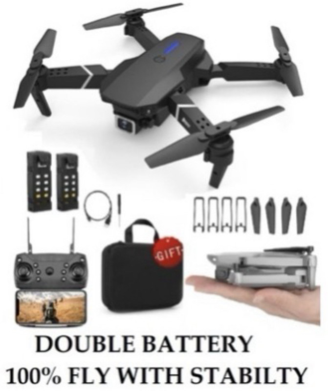 Auronix E88 Pro 4K Drone with Gesture Video, Smart Hover & One Button Return DDR2 2 GB NVIDIA Chipset 0 bit 2.4 MHz Graphics Card(Black)
