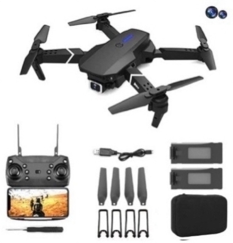 FLYZEN E88 Pro 4K WiFi Camera Drone with Gesture Selfie Hover Lock DDR2 2 GB NVIDIA Chipset 0 bit 0 MHz Graphics Card(Black)