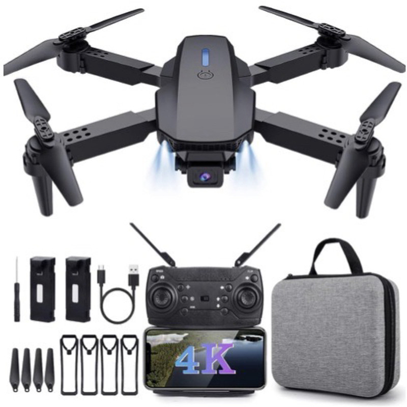FLYZEN E88 Pro Smart 4K FlyCam with Dual Control & LED Flight Lights DDR2 2 GB NVIDIA Chipset 0 bit 0 MHz Graphics Card(Black)