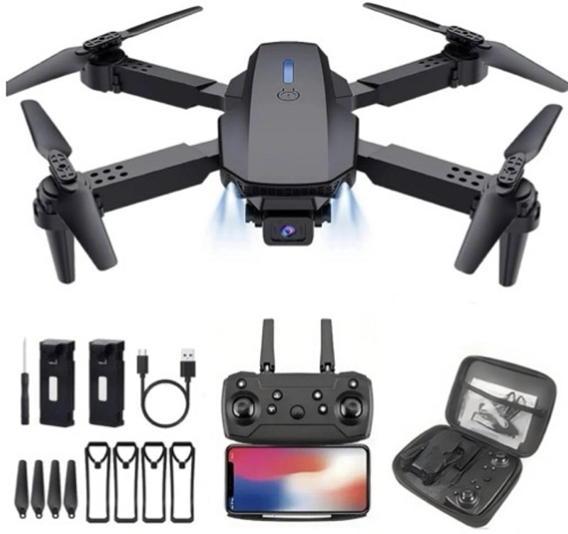 Auronix E88 Pro 4K Drone with Smart Follow Me Mode & Advanced GPS Tracking DDR2 2 GB NVIDIA Chipset 0 bit 2.4 MHz Graphics Card(Black)