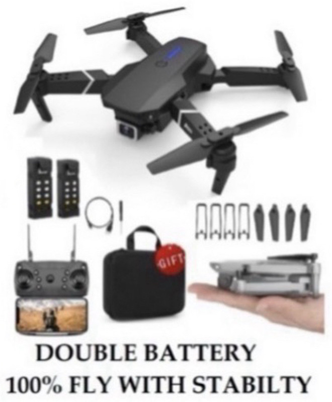 FLYZEN E88 Pro 4K Air Shot Drone with Wide Lens & Advanced Stability Lock DDR2 2 GB NVIDIA Chipset 0 bit 0 MHz Graphics Card(Black)