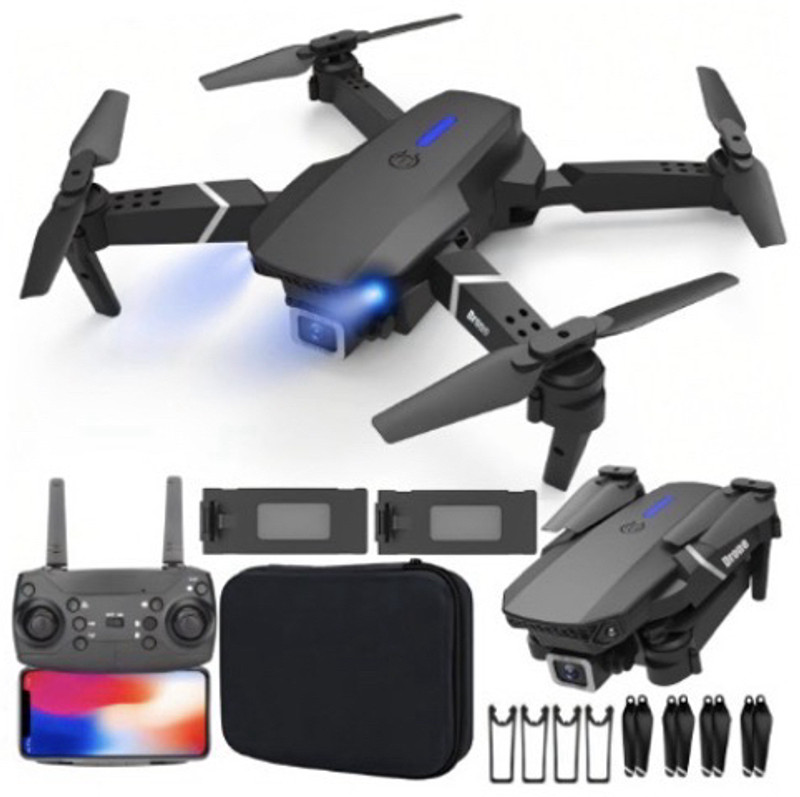 FLYZEN E88 Pro 4K Motion Vision Drone with Real-Time FPV & Quick Launch DDR2 2 GB NVIDIA Chipset 0 bit 0 MHz Graphics Card(Black)