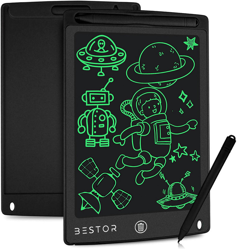 Bestor Graphic Tablet 8.5 Inch Drawing Tablet Electronic Doodle Pad E-Writer/Writing Rewritable Graphic Tablet Notepad, Scribble Board, Erasable Doodle Pad For kids 6 x 8.5 inch Graphics Tablet Connectivity - Wireless(Black)