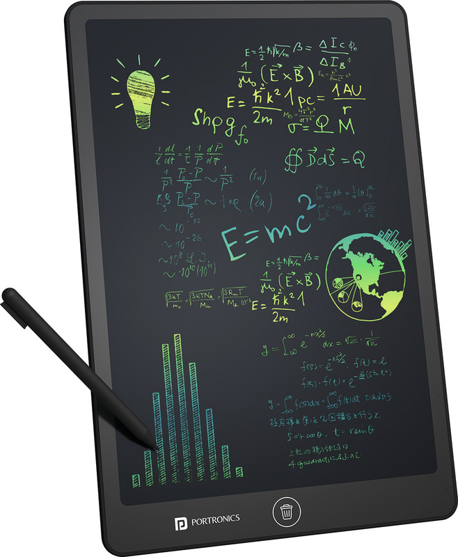 Portronics Ruffpad 16 RuffPad 16 Lite 16-Inch Multicolor & Pressure Sensitive LCD Writing &Drawing Pad 8.2 x 13 inch Graphics Tablet Connectivity - Wireless(Multicolor)