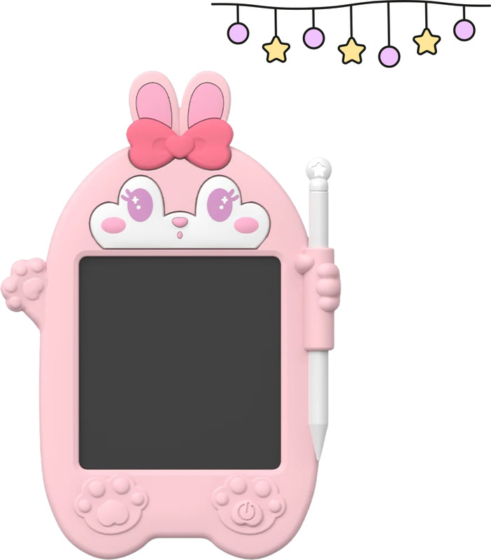 Zuuluzrs 9064 Bunny Kid's E-Slate Colour Writing Board 3.5 x 3.5 inch Graphics Tablet Connectivity - Wireless(Pink)
