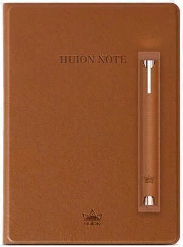 HUION Note X10 Smart Digital Notebook, A5, 50 Sheets 7.35 x 5.5 inch Graphics Tablet Connectivity - Bluetooth, Wireless, USB(Leather - Brown)