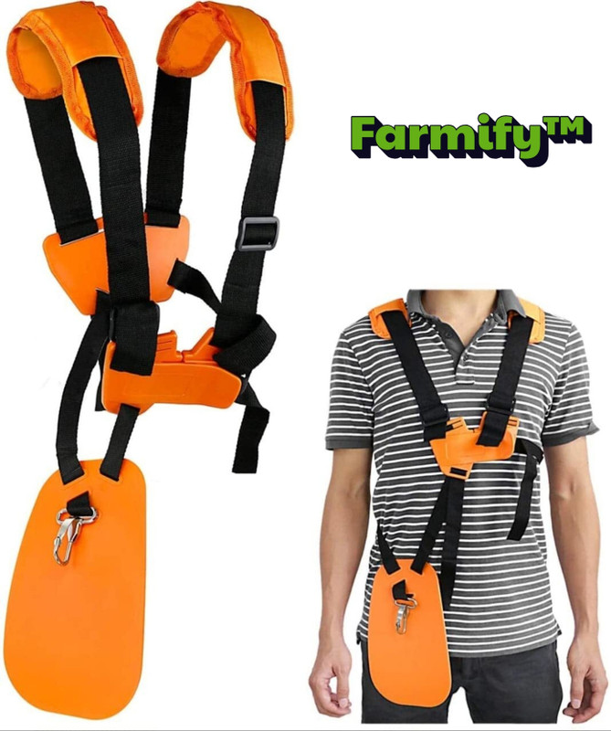FARMIFY™ Farmify Heavy Duty Double Shoulder Belt for Brush Cutter & Trimmer Fuel Grass Trimmer(Automated Feed)