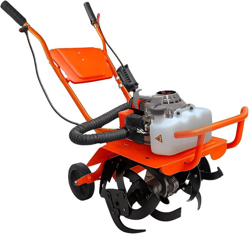 VOLTZ MT-63 63cc 3HP Mini Tiller – Heavy Duty Petrol Engine with Steel Blades Fuel Grass Trimmer(Manual Feed)