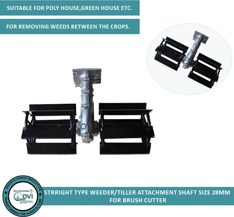 DVI 14"inch Weeder Attachment Fit To All Types of Brush cutters 28mm Flat type Fuel Grass Trimmer(Manual Feed)