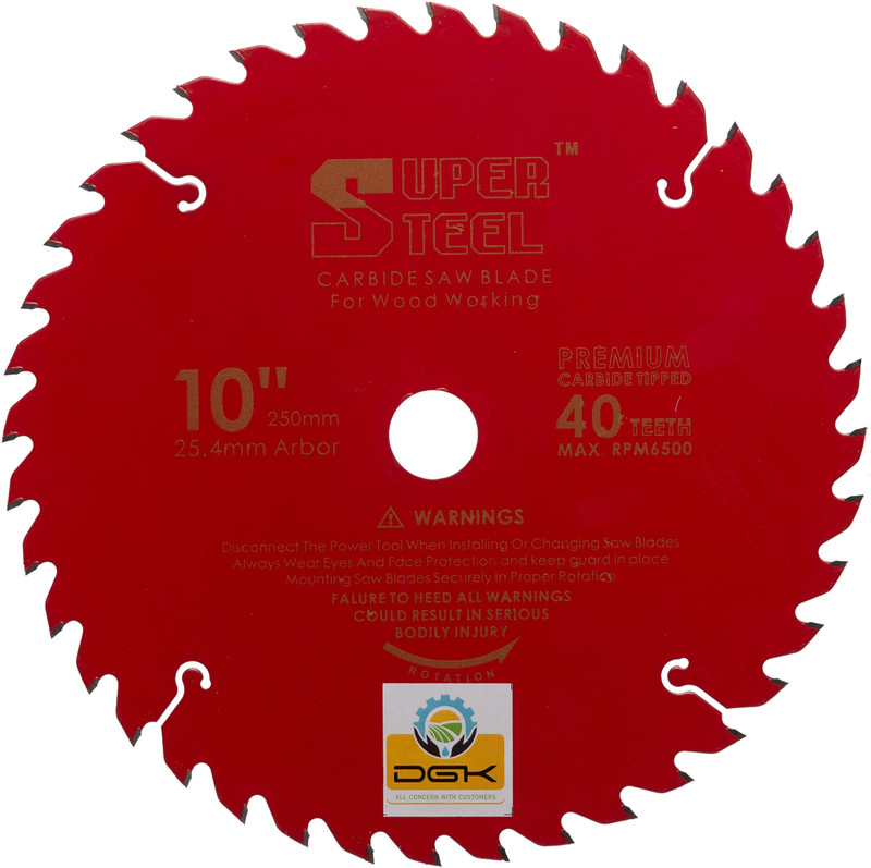 Dgk Premium 10" 40-Teeth TCT Blade for Brush Cutter and Grass Trimmer Cordless Grass Trimmer(Automated Feed)