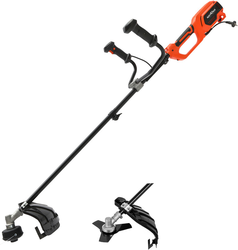 Neptune BC-1800E 2 in 1 Corded Electric Portable Brush Cutter 1800W, 7500RPM 2Type Blade Corded Grass Trimmer(Bump Feed)