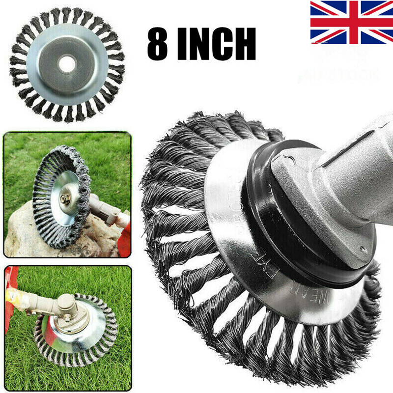 MDK Wire Brush Trimmer Cutter Head 8 Inch Fuel Grass Trimmer(Manual Feed)