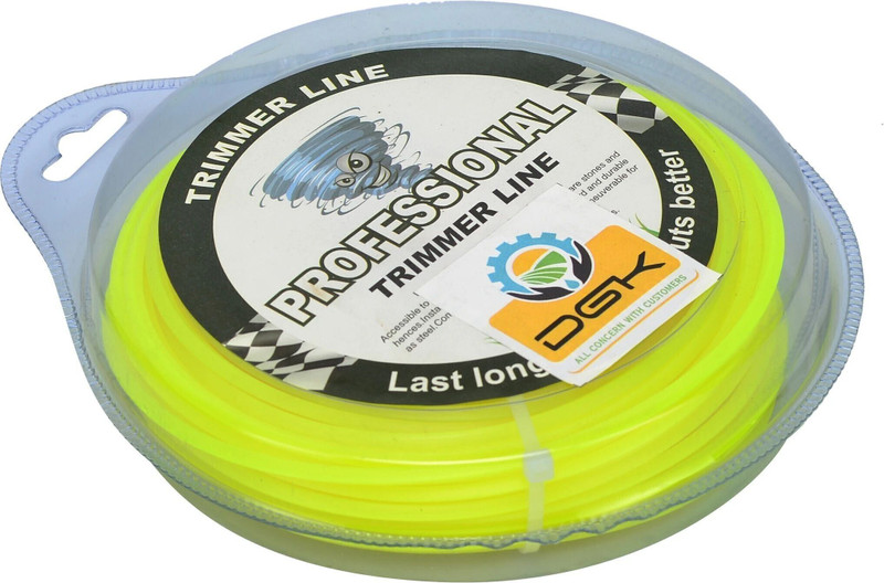 Dgk Nylon Rope for Brush Cutter | 50 Meter 3 mm Square Type | Cordless Grass Trimmer(Manual Feed)