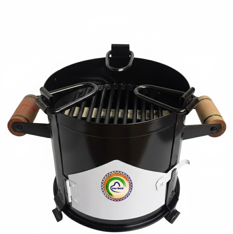 Ironworld Heavy Duty Iron Stove – Traditional Sigdi for Cooking & Outdoor Use Angeethi Charcoal Grill