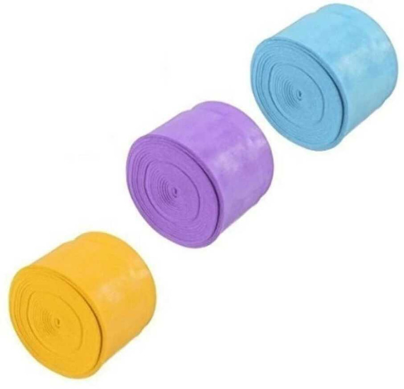 hyper sports Hyper Premium PU Yellow & Blue , Navy blue Badminton Grip Smooth Tacky Smooth Tacky(Multicolor, Pack of 3)