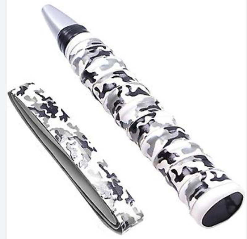 ArrowMax Non Slip Badminton Tennis Pickleball Handle Grip With Extra Hold Printed Design Smooth Tacky(White, Pack of 1)