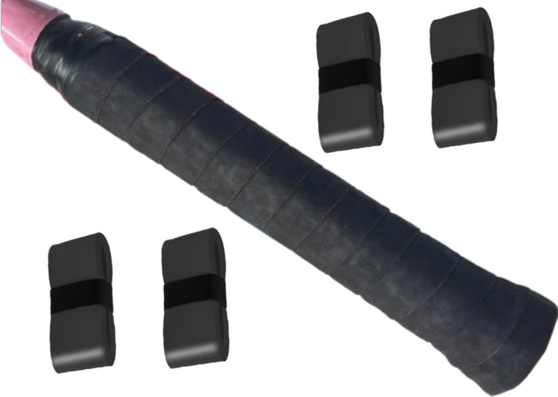 acers Pack of 4 Anti-Slip Grip for Badminton/Squash/Tennis/Pickleball Rackets Overgrip Dry Feel(Black, Pack of 4)