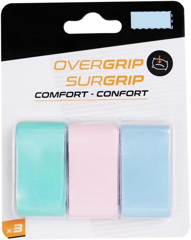 dynamics Decathlon Badminton Comfort Over Grip, (Pack Of 3, Mint/Pink/Sky Blue)(Pink, Blue, Green, Pack of 3)