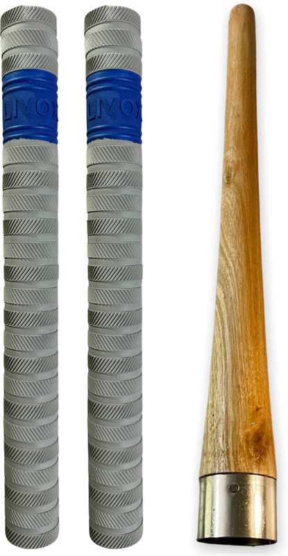 SIXTEEN Cricket Bat Rubber 2 Grips With Wooden Grip Cone For Better Shock Absorption Super Tacky(Multicolor, Pack of 3)