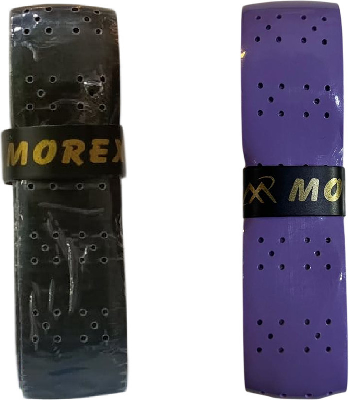 THE MORNING PLAY MOREX Pickleball Paddle Leather Badminton Grip Anti-Slip Badminton Grip PackOf-2 Ultra Tacky(Black, White, Pack of 2)
