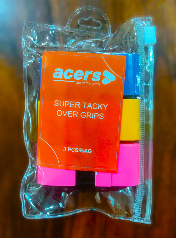 acers Pack of 3 Multicolor Overgrip Badminton Tennis Pickleball Rackets Tacky Touch(Multicolor, Pack of 3)