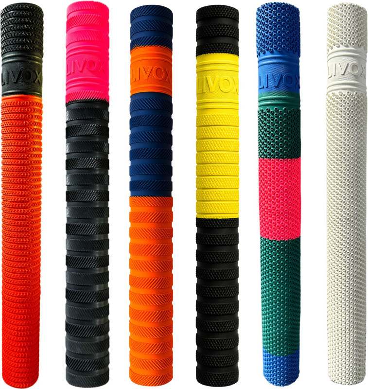 LIVOX Stylish Multicolor Cricket Bat Grip | Sweat-Resistant & Non-Slip Ultra Tacky(Multicolor, Pack of 6)