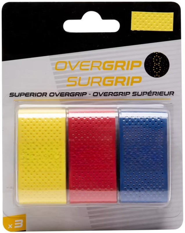 dynamics Decathlon, Badminton Racket Superior OverGrip, Anti-Slip, (Pink, Blue, Green)(Multicolor, Pack of 3)