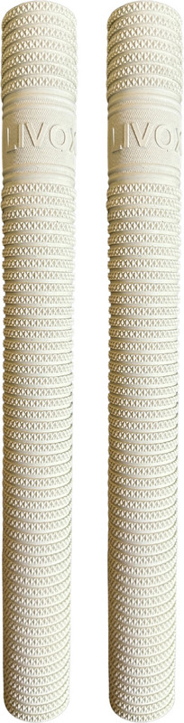 LIVOX 2 White Bracelet Texture Cricket Bat Grips For Very Good Comfort Ultra Tacky(White, Pack of 2)