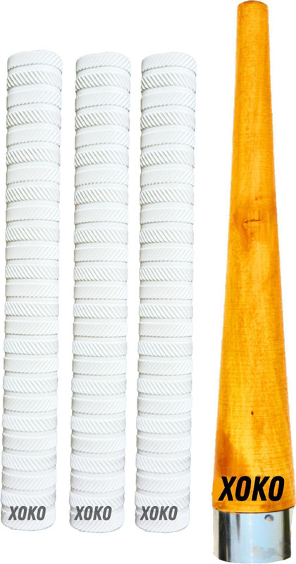 AOKO Plain White Grips for Better Shock 1 Grip Cone for Cricket Bat Handle Ultra Tacky(Pack of 4)