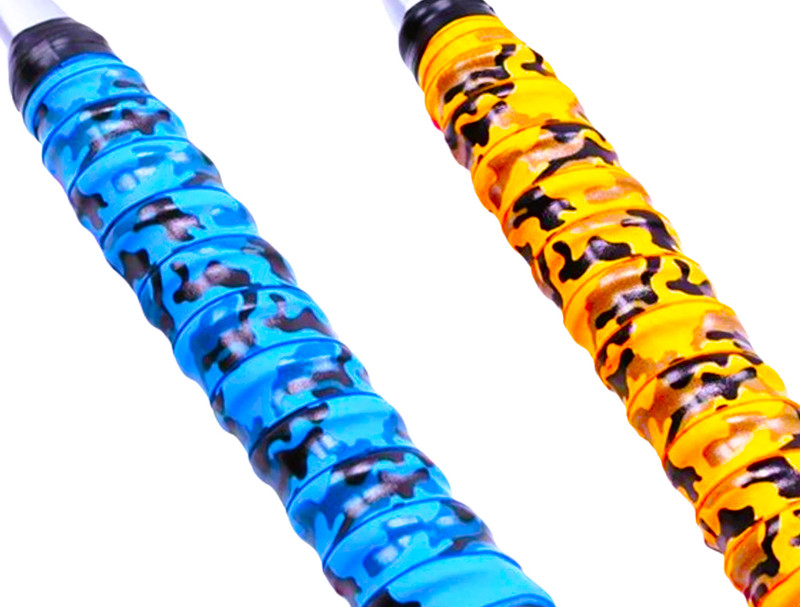 acers Pack of 2 Badminton Racket Grip Keel type Cushtac(Orange, Blue, Pack of 2)