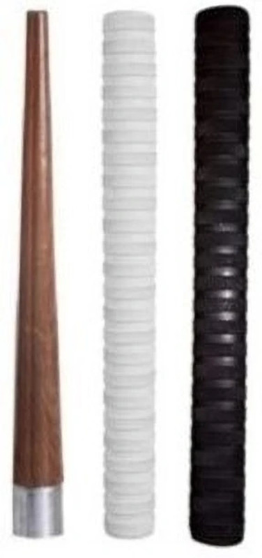 Owlix Good Quality Wooden 1Gripper(Cone) With 1White Grip And 1Full Black Grip, Chevtec(Multicolor, Pack of 3)