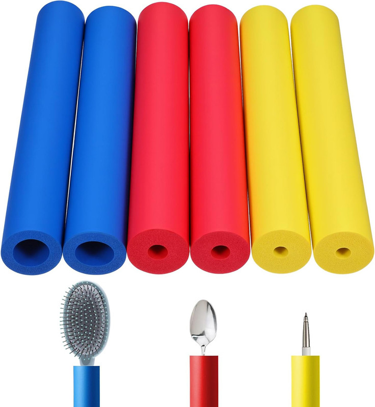 HANNEA Foam grip tubing set for utensils tools and pens for elderly and disabled Foam(Multicolor, Pack of 6)