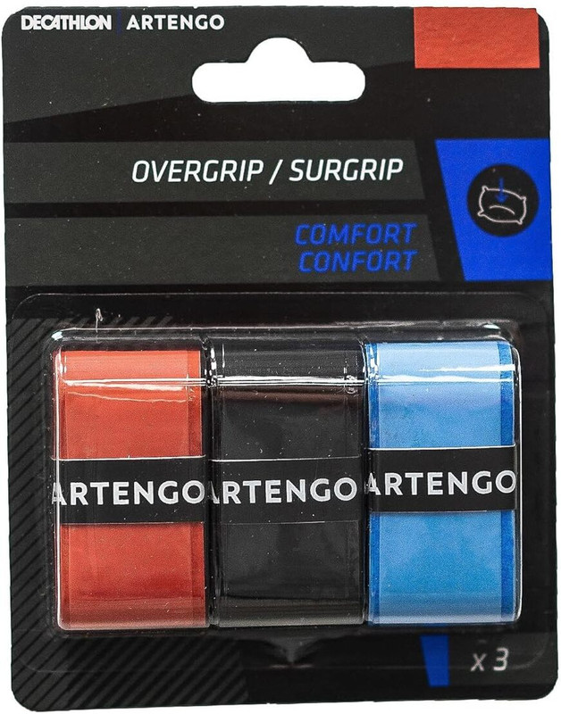 dynamics Tennis Racket Overgrip Multicolor x3 Tennis Racket Grip Tape Tennis Grip Smooth Tacky(Red, Pack of 3)