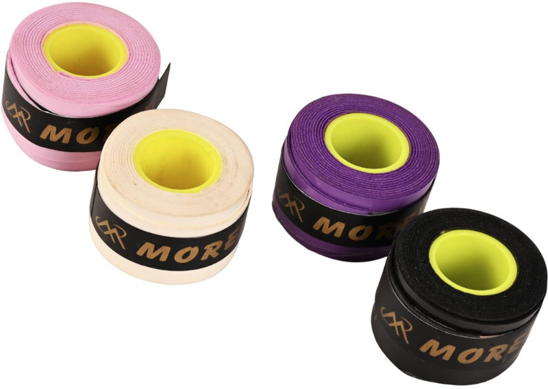 Morex Premium Badminton & Tennis Racket Grip Tape Overgrip Smooth Tacky(Multicolor, Pack of 4)