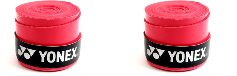 YONEX Tech 501B Grip Smooth Tacky(Red, Pack of 2)