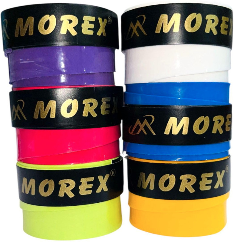 Morex Bucket Badminton overgrip Smooth Tacky(Grey, Pink, Pack of 2)