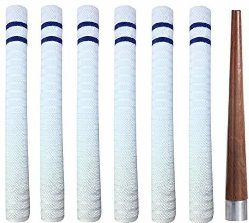gamers hub Six White Cricket Bat grip with gripper Chevtec(Pack of 7)